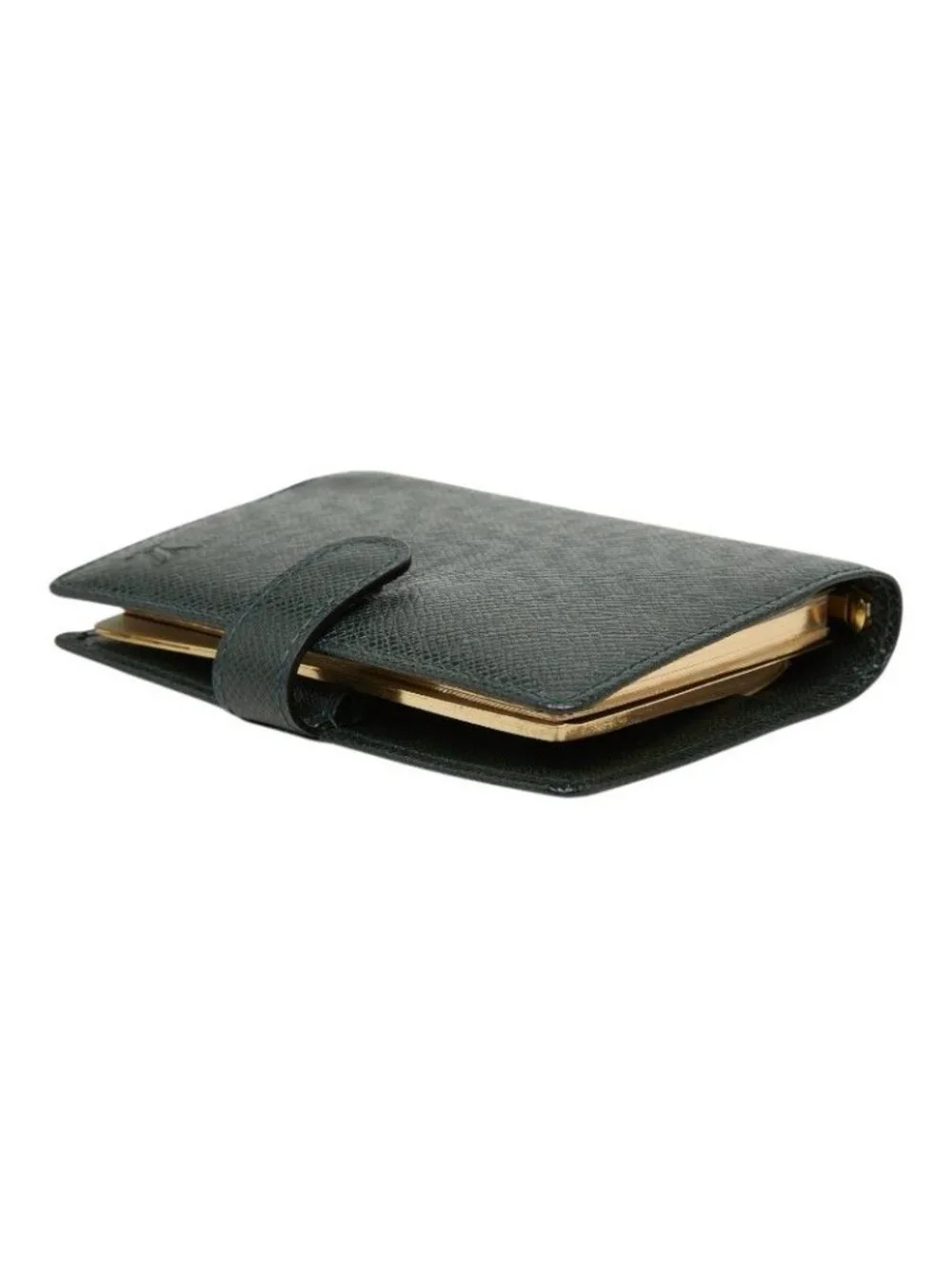 Louis Vuitton Taiga Agenda PM Notebook Cover Esepia Green Leather